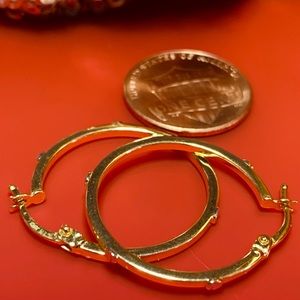 Hoop Earings 18k Saudi Gold